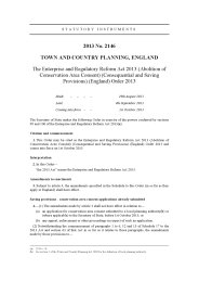 Enterprise and Regulatory Reform Act 2013 (Abolition of Conservation Area Consent) (Consequential and Saving Provisions) (England) Order 2013