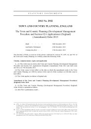 Town and Country Planning (Development Management Procedure and section 62A applications) (England) (amendment) order 2013