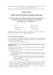 Town and Country Planning (Development Management Procedure and Section 62A Applications) (England) (Amendment No.2) Order 2013