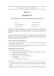 Architects Act 1997 (Amendments etc.) Order 2014