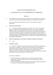 Explanatory Memorandum to the Architects Act 1997 (Amendments etc.) Order 2014. SI 2014/4