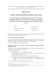 Enterprise and Regulatory Reform Act 2013 (Listed Buildings Certificates of Lawfulness) (Hearings and Inquiries Procedures) (Consequential Amendments) (England) Order 2014