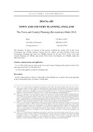 Town and Country Planning (Revocations) Order 2014