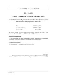 Enterprise and Regulatory Reform Act 2013 (Consequential Amendments) (Employment) Order 2014