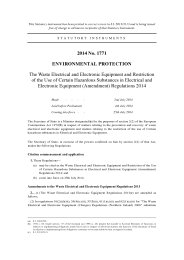 Waste Electrical and Electronic Equipment and Restriction of the Use of Certain Hazardous Substances in Electrical and Electronic Equipment (Amendment) Regulations 2014