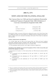 Caravan Sites Act 1968 and Social Landlords (Permissible Additional Purposes) (England) Order 2006 (Definition of Caravan) (Amendment) (England) Order 2006
