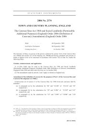 Caravan Sites Act 1968 and Social Landlords (Permissible Additional Purposes) (England) Order 2006 (Definition of Caravan) (Amendment) (England) Order 2006