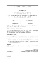 Control of Noise (Code of Practice for Construction and Open Sites) (England) Order 2015