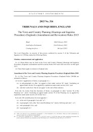 Town and Country Planning (Hearings and Inquiries Procedure) (England) (Amendment and Revocation) Rules 2015