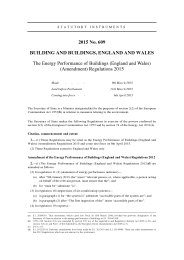 Energy Performance of Buildings (England and Wales) (Amendment) Regulations 2015