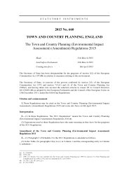 Town and Country Planning (Environmental Impact Assessment) (Amendment) Regulations 2015