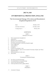 Environmental Damage (Prevention and Remediation) (England) Regulations 2015