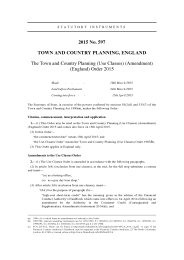 Town and Country Planning (Use Classes) (Amendment) (England) Order 2015