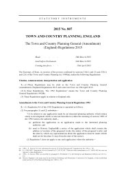 Town and Country Planning General (Amendment) (England) Regulations 2015