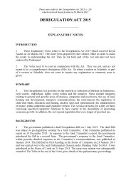 Explanatory Notes to the Deregulation Act 2015. Ch 20