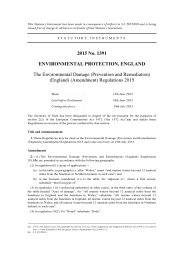 Environmental Damage (Prevention and Remediation) (England) (Amendment) Regulations 2015