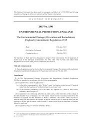 Environmental Damage (Prevention and Remediation) (England) (Amendment) Regulations 2015