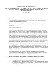 Explanatory Memorandum to the Health and Safety at Work etc. act 1974 (General Duties of Self-Employed Persons) (Prescribed Undertakings) Regulations 2015. SI 2015/1583