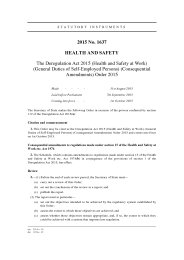 Deregulation Act 2015 (Health and Safety at Work) (General Duties of Self-employed Persons) (Consequential Amendments) Order 2015