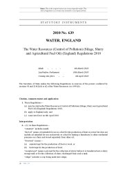 Water Resources (Control of Pollution) (Silage, Slurry and Agricultural Fuel Oil) (England) Regulations 2010