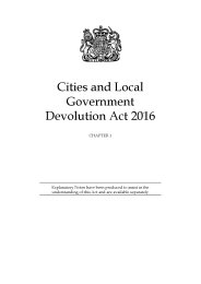 Cities and Local Government Devolution act 2016