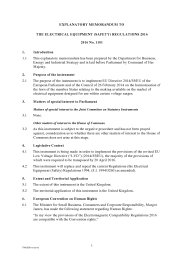 Explanatory Memorandum to the Electrical Equipment (Safety) Regulations 2016. SI 2016/1101