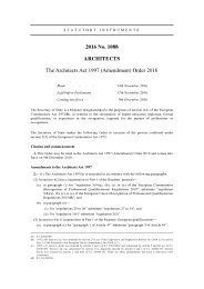Architects Act 1997 (Amendment) Order 2016