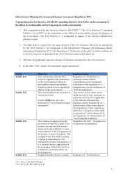 Transposition Note to the Infrastructure planning (environmental impact assessment) regulations 2017. SI 2017/572