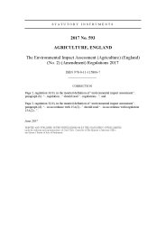 Environmental Impact Assessment (Agriculture) (England) (No.2) (Amendment) Regulations 2017 (Includes correction slip issued June 2017)