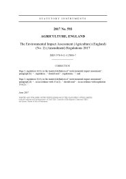 Environmental Impact Assessment (Agriculture) (England) (No.2) (Amendment) Regulations 2017 (Includes correction slip issued June 2017)