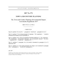 Town and Country Planning (Environmental Impact Assessment) Regulations 2017 (Includes correction slip issued July 2017)
