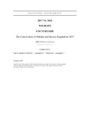 Conservation of Habitats and Species Regulations 2017 (Includes correction slips issued November 2017 and January 2018)