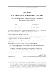 Town and Country Planning General (Amendment) (England) Regulations 2018
