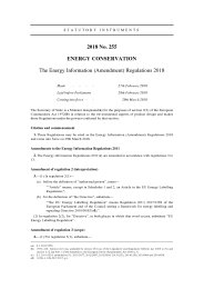 Energy Information (Amendment) Regulations 2018