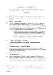 Explanatory Memorandum to the Energy Information (Amendment) Regulations 2018. SI 2018/255