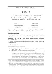 Town and Country Planning (General Permitted Development) (England) (Amendment) Order 2018