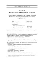 Radioactive Contaminated Land (Enabling Powers and Modification of Enactments) (England) (Amendment) Regulations 2018