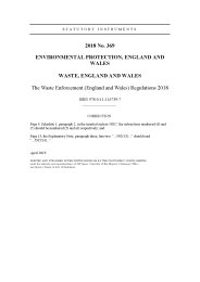 Waste Enforcement (England and Wales) Regulations 2018 (Includes correction slip dated April 2018)