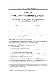 Town and Country Planning (Pre-commencement Conditions) Regulations 2018