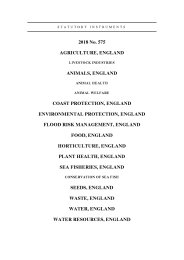 Environment, Food and Rural Affairs (Miscellaneous Amendments) (England) Regulations 2018. SI 2018/575 (Including correction slip dated May 2018)