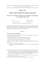 Town and Country Planning (Local Authority Consultations Etc.) (England) Order 2018 (Includes correction slip dated June 2018)