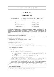 Architects Act 1997 (Amendments etc.) Order 2018