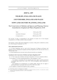 Conservation of Habitats and Species and Planning (Various Amendments) (England and Wales) Regulations 2018