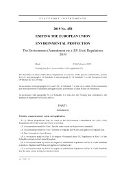 Environment (Amendment etc.) (EU Exit) Regulations 2019