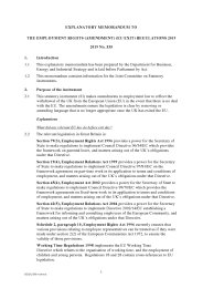 Explanatory Memorandum to the Employment Rights (Amendment) (EU Exit) Regulations 2019. SI 2019/535