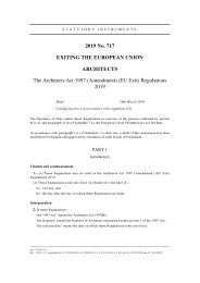 Architects Act 1997 (Amendment) (EU Exit) Regulations 2019