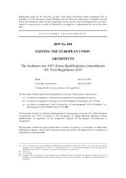 Architects Act 1997 (Swiss Qualifications) (Amendment) (EU Exit) Regulations 2019