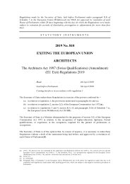 Architects Act 1997 (Swiss Qualifications) (Amendment) (EU Exit) Regulations 2019