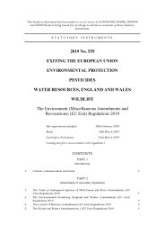 Environment (Miscellaneous Amendments and Revocations) (EU Exit) Regulations 2019