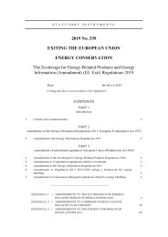 Ecodesign for Energy-Related Products and Energy Information (Amendment) (EU Exit) Regulations 2019